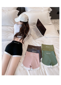 กางเกงขาสั้นผู้หญิงรุ่นใหม่ปี 2025 กางเกงออกกำลังกายแบบไร้ตะเข็บเนื้อผ้าบางเบาสำหรับฤดูร้อน กางเกงเลกกิ้งฟิตเนสสีตัดกัน กางเกงนิรภัยสำหรับผู้หญิง - Product Image 5