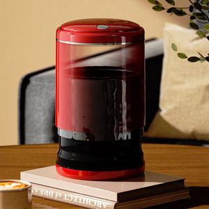 Mini Cylindrical Trash Can With Lid For Home Office Bedroom Living Room Indoor Use Red Green Color Options - Product Image 4