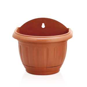 Pot de fleurs en plastique demi-rond à fixer au mur <span class=keywords><strong>pour</strong></span> plantes d'intérieur et d'extérieur - Product Image 1