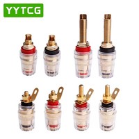 Connecteur de prise banane de 4mm pour amplificateur connecteur de borne de haut-parleur connecteurs de câble audio vidéo et adaptateur