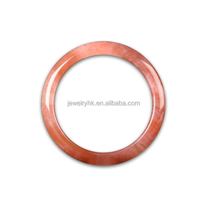 Brazalete de Oro Certificado de Lujo Forever Star, Ágata Roja del Sur Nanhong, Color Uniforme, Sin Grietas, Sin Impurezas, Simboliza la Paz y el Bien - Product Image 1