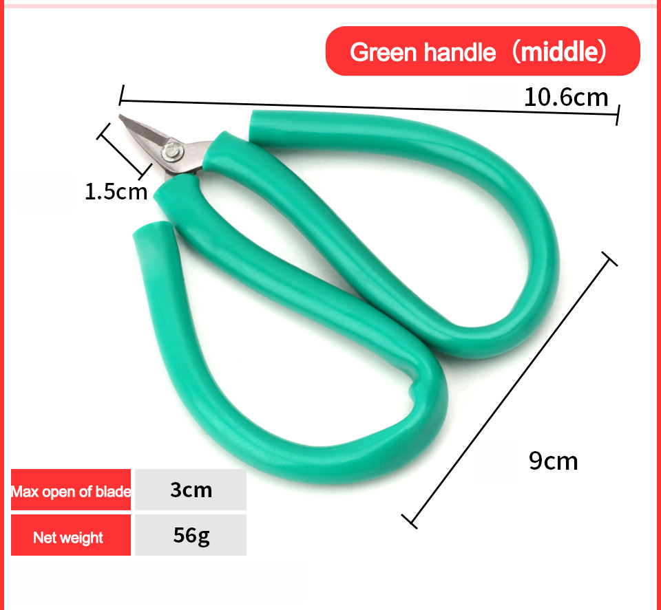 Poignée verte (au milieu)