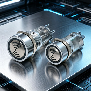 Buzzer sonore LED rouge en métal étanche IP65, haute intensité sonore, 16/<span class=keywords><strong>19</strong></span>/22mm, borne à vis, clignotement intermittent, DC12-24V - Product Image 4