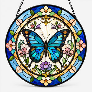 Attrape-soleil en vitrail Art Déco en forme de libellule, décoration suspendue écologique pour fenêtre, idéal pour Noël et les cadeaux de fête, 6,4 pouces - Product Image 3