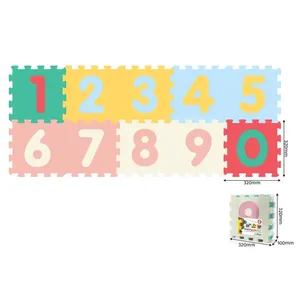 Tapis de jeu puzzle numéroté pastel 320 mm x 320 mm pour enfants - Product Image 1
