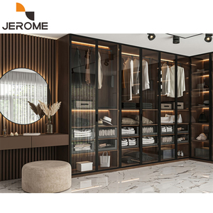Prix d'usine Design personnalisé Chambre à coucher moderne Vêtements Placards Meubles en bois Dressing in Placard avec coiffeuse