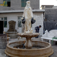 Sculpture de figurine grecque en marbre naturel pour femmes, fontaine pour décoration de jardin