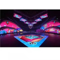 Pantalla de azulejo de suelo P3.91 para interior, azulejo Digital de alta resolución para juego de baile, soporte de suelo de escenario de vídeo, pista de baile Led