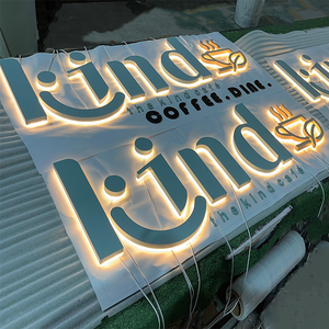 Chữ khổng lồ trong <span class=keywords><strong>3D</strong></span> Đăng Board LED ánh sáng tùy chỉnh Backlit thép không gỉ kim loại kinh doanh dấu hiệu logo ngoài trời LED signage - Product Image 5