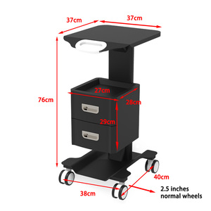 Carrello <span class=keywords><strong>di</strong></span> ferro <span class=keywords><strong>di</strong></span> <span class=keywords><strong>lusso</strong></span> in metallo bianco nero per salone <span class=keywords><strong>di</strong></span> bellezza SPA moderna attrezzatura per la cura della pelle del viso due cassetti Socket Hotel Hospital Hospital - Product Image 2