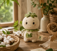 Boneka dan mainan plush katun PP custom dengan gantungan kunci, bahan plush pendek, desain lucu dari gambar kartun