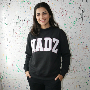 Sudadera con Capucha y Media Cremallera NADZ BLACK, 100% Algodón Velour, Invierno, Apliques Bordados, Impresión Digital, Talla Grande, CLUSH SPORTS - Product Image 1