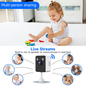 Wifi thông minh mini trong nhà <span class=keywords><strong>camera</strong></span> gia đình siêu HD 120 góc rộng di động từ xa tầm nhìn ban đêm Giám sát thú cưng cảm biến CMOS đám mây 1 năm - Product Image 6