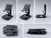 Soporte Ajustable para Teléfono y Tableta de Escritorio, Plegable, Metálico, con Almohadilla de Silicona Antideslizante, Carga Incluida