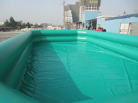 Spa gonflable et piscines pour enfants vert marin 10x6m |   Bassin anti-éclaboussures en PVC robuste certifié CE pour événements commerciaux