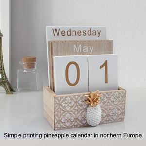 Calendario Perpetuo de Bloques de Madera, Calendario de Escritorio de Madera de Bambú con Visualización de Mes, Semana y Fecha - Product Image 6