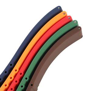 Pneu à dégagement rapide dépouillé modèle déploiement de sécurité <span class=keywords><strong>boucle</strong></span> pliante 18mm 20mm 22mm 24mm caoutchouc Silicone coupé à la taille <span class=keywords><strong>bracelet</strong></span> de montre - Product Image 3