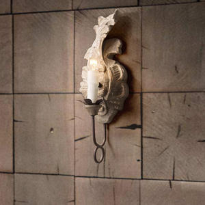 Lampe murale moderne en bois massif, queue de résine sculptée rétro do old, éclairage européen et américain pour chambre à coucher - Product Image 4