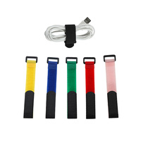 Attaches-câbles multi-usages en nylon 100% avec boucle auto-agrippante, réutilisables, colorées, réglables, avec boucle