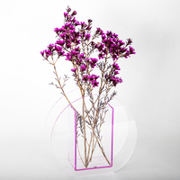 Vase à fleurs personnalisé en acrylique et plexiglas, nouveau produit, décoration de maison, moderne et transparent