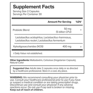 อาหารเสริมสุขภาพช่องคลอดสำหรับผู้ใหญ่ โปรไบโอติกส์ ปรับสมดุลค่า pH สำหรับผู้หญิง พรีไบโอติกส์ แลคโตบาซิลลัส ควบคุมกลิ่นไม่พึงประสงค์ ออร์แกนิค 60 แคปซูล 1 <span class=keywords><strong>เดือน</strong></span> - Product Image 2