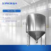 Silo de stockage de poudre en acier inoxydable sanitaire de qualité alimentaire SOPHON, anti-explosion, compatible IoT, capacité de 20L à 5000L