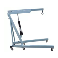 Grue de chantier mobile pliable hydraulique pour moteur, gain de place, avec roues pivotantes pour garage compact et rangement