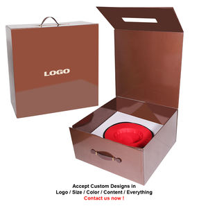Caja Plana Larga Ecológica <span class=keywords><strong>de</strong></span> Cartón Reciclado Biodegradable Rosa para Regalo, Autoarmable con Asas Grandes, Venta al por Mayor - Product Image 6