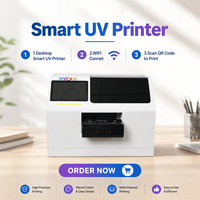 Impresora UV Inteligente A5 Totalmente Automatizada para Impresión Personalizada de Insignias, Imanes, Adornos, Posavasos y Fundas para Teléfonos, Impresora UV de Cama Plana