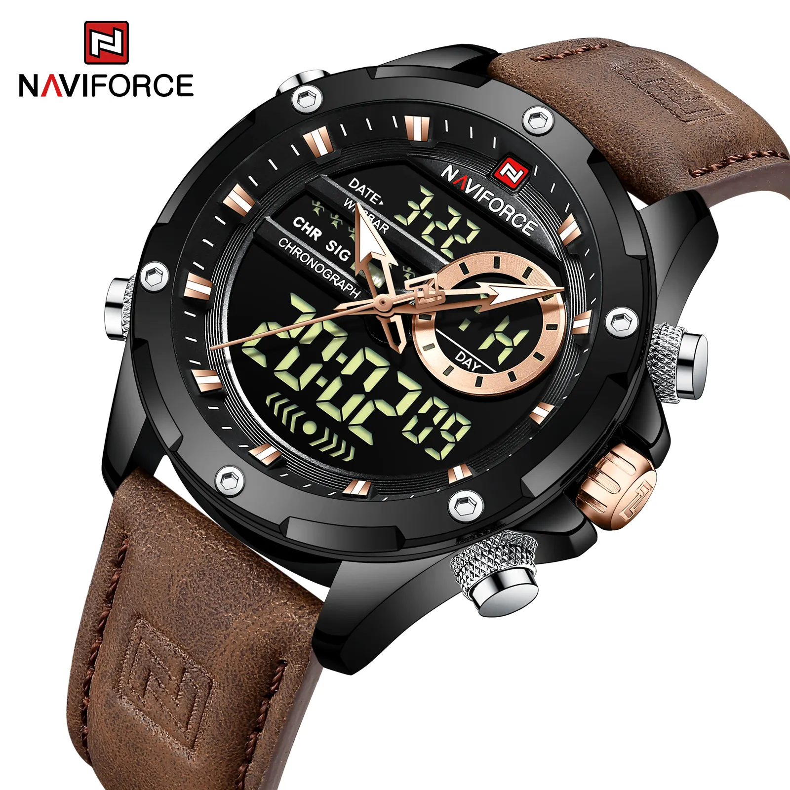 Top Level Quality Watch NAVIFORCE 9208 New Arrival Men High End Quartz Wrist Watches For Male With Wholesale Cheap Price