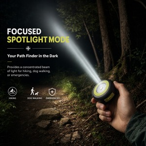 Lanterne de camping LED AA conforme à la directive européenne sur les batteries 2027, lampe torche pliable, résistance à l'eau IP44, certifiée CE, bouton poussoir - Product Image 2