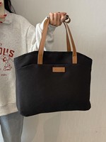 Sac fourre-tout vintage HAOXUAN élégant et simple, assorti aux couleurs, pour femme, nouveau style 2026, polyvalent, pour l'école, le travail, décontracté, grande capacité, simple