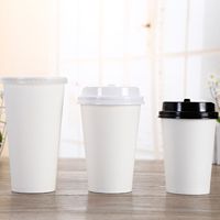 Gobelet en papier jetable de haute qualité de 8oz à emporter à usage unique gobelet en papier à café imprimé de logo gobelet en papier à mur unique vente en gros
