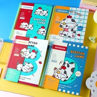 Carnet spirale A4 B6/B5 motif agneau mignon, 120 feuilles, pages détachables, lignées et quadrillées, papeterie scolaire colorée pour étudiants