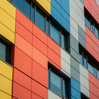 Revêtement Pvdf d'hôtel moderne Henglicai Panneau de mur extérieur léger Panneau composite de revêtement en aluminium double face extérieur