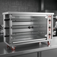 Four à rôtir au gaz pour poulet commercial, 6 broches, en acier inoxydable, pour restaurant