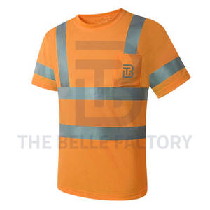 Qualité supérieure Respirant À Manches Courtes Réfléchissant Sécurité Vêtements De Travail T-Shirt Options Personnalisées Anti-Statique Spandex Matériel CE - Product Image 5