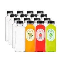 Bouteilles carrées jetables de champagne de soda de boisson de vis portatives jetables 150ml carré vide en plastique carré portable 150ml carré en plastique