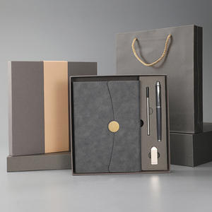 Set de Regalo de Cuaderno de Negocios Personalizado con Bolígrafo y Agenda para Uso en Oficina, Cubierta de Cuero Azul, Opción de Personalización - Product Image 2