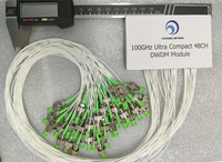Mux Demux DWDM Compacto de 48 Canales, 100GHz C13-C60, Tecnología de Espacio Libre, 2.0 dB Típico IL, LC/UPC para Redes Ópticas de Eje Central