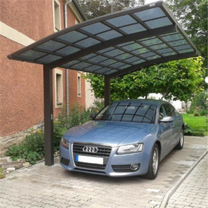 Abri personnalisé en alliage d'aluminium avec revêtement en poudre, abri de voiture extérieur imperméable avec protection UV, toit en polycarbonate Nature Car - Product Image 5