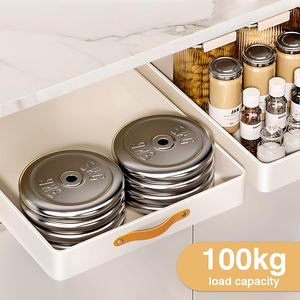 תחת שולחן רכוב הזזה ארון דבק לשלוף ארון מטבח המארגן אחסון מושך מגירות עבור ארונות במזווה מקל - Product Image 6