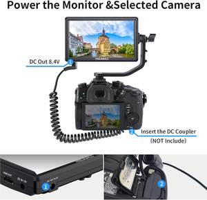 Moniteur de terrain pour appareil photo reflex numérique FEELWORLD S55 <span class=keywords><strong>V3</strong></span> 6 pouces, écran IPS FHD, entrée/sortie AV numérique 4K, sortie d'alimentation, batterie, étui de transport inclus - Product Image 2
