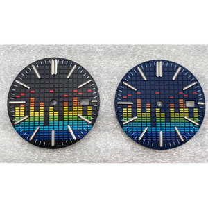 Cadran de montre personnalisé 31,8 mm vert lumineux avec symboles musicaux, pièces de rechange modifiées pour mouvement NH35 - Product Image 3