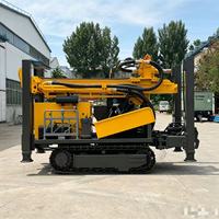 Foreuse hydraulique sur chenilles pour puits d'eau, profondeur de forage 300-600 mètres, pour projets d'approvisionnement en eau