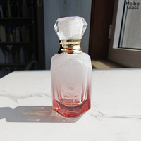 Flacons de parfum carrés en verre vides, rose et bleu, super luxueux, 30 ml et 50 ml