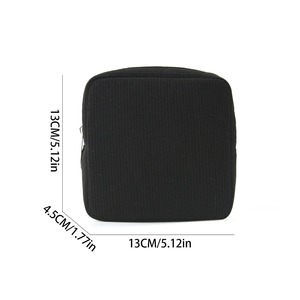 Bolsa de Pana Sostenible para el Periodo Menstrual, Organizador Todo en Uno para Maquillaje, Tarjetas de Crédito, Artículos Esenciales de Viaje, Bolsa de Transporte Diaria Compacta y Reutilizable - Product Image 4
