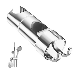 Shower Head Holder with 2 <b>Hooks</b> for 20.5-23.5mm Shower Heads Adjustable Shower Head Bracket for 16-27mm Slide Rod - Product Image 1