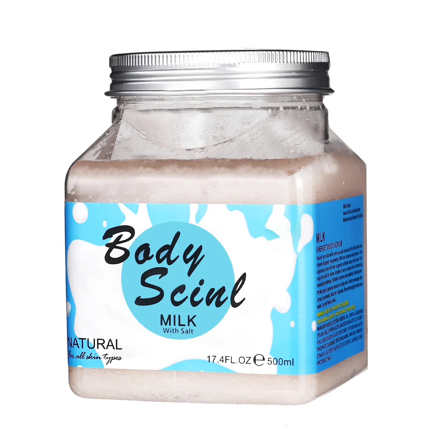 Молочная натуральная соль для ванны для всех типов кожи Отшелушивающий отбеливающий скраб для тела