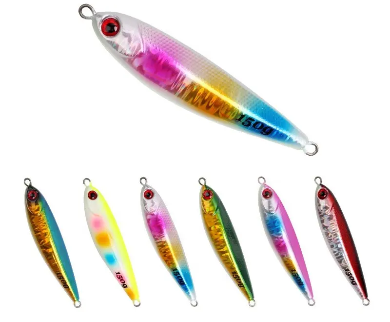 KM nuovo modello da 60g-250g luminoso Jig in metallo veloce esca Jigging in metallo da pesca in acqua salata